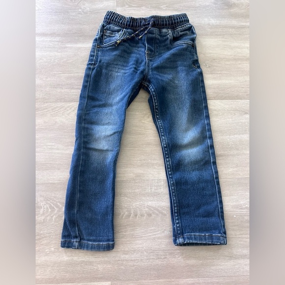 Cat & Jack Size 3T Straight Stretch Blue Jeans Adjustable Waist unisex - Picture 2 of 8